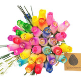 Spring Easter Wooden Rose Flower Bouquet. The Original Wooden Rose 1,2,3 Dozen Roses