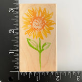 Hero Arts Watercolor Sunflower Flower F3856 Wood Mounted Rubber Stamp Sunflower