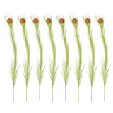 16 Pcs Small Pampas Grass Decor Artificial Plants Boho Fake for Decoration Green Plant