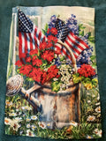 NEW VIBRANT TWO-SIDED WATERING CAN GERANIUM FLOWER FLORALGARDEN FLAG 12.5Ó X 18Ó Sunflower