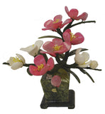 Chinese Jade Peony Flower Bouquet with Jade Vase Plant Peony