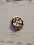 Red Flower Carnation Company Safe Driver Service Pin 4 Year Vintage W&H Co C8 Carnation