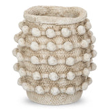 Rustic Farmhouse Vase, Boho Beige Vase for Pampas Grass Small Textured Knotte... Pampas Grass