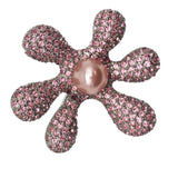 Carolee Pink Swarovski Crystal Splat Flower Brooch Mod Pin Statement Rare 225" Carnation