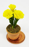 Dolls House Bunch Of Yellow Carnations In Ceramic Pot 1:12 Scale Flower tumdee Carnation