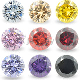 1.0~10mm 100pcs Round Colors Loose Cubic Zirconia AAAAA CZ stone Gemstone Jewelr Roses