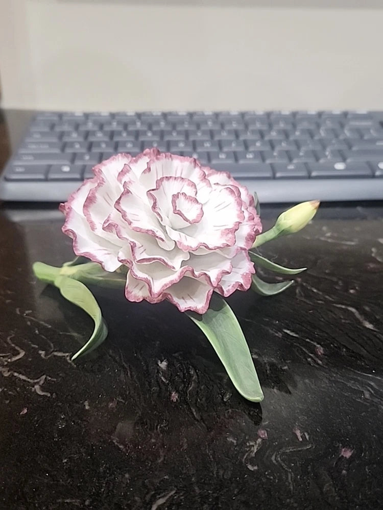 Lenox Garden Carnation Porcelain Floral Sculpture  1989 - EXCELLENT Carnation