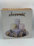 Elements Plaid Candle Garden Hydrangea Floral Centerpiece MISSING Silver Plate Hydrangea
