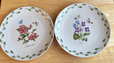 TWO ROYAL NORFOLK Decorative Plates "HYDRANGEAS"  ÒViolaÓ Flora BUTTERFLIES 8" Hydrangea