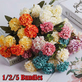 10 Heads Artificial Hydrangea Flowers Silk Bouquet Party Home Decor UV Resistant Bouquet