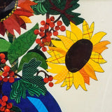 "Sunflower & Currants" 4 Photorealistic Floral Quilting Panel Applique Designs Sunflower