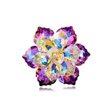Rhinestone Sunflower Brooch Pin for Women Red Black Purple Large Flower Broochs Sunflower