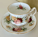 Paragon by Appointment To Her Majestry The Queen CARNATIONS Tea Cup and Saucer Carnation