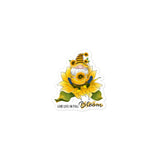 "Live Life In Full Bloom" Sunflower Bubble-Free Stickers Sunflower