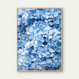 Vibrant Blue Hydrangea Flower Close Up  Wall Art Poster Choose Your Size Hydrangea