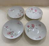 Royal Court Carnation Set of Four 7 Inch Soup/ Pasta/ Cereal Bowl 7Ó Japan Carnation