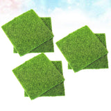 6 Pcs Garden Ornaments Artificial Green Landscape Simulated Moss Green Plant