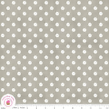 Riley Blake COFFEE CHALK 11032T Tan Taupe Beige Polka Dots Quilt Fabric Flowering Plants