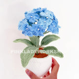 Handmade Crochet Hydrangea Plant: Crochet Flower Home Decor Hydrangea