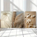 3pcs Dandelion, Pampas Grass, Reed Leaves Wall Art Canvas  Unframed/Framed Pampas Grass