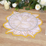 10 LAVENDER Peony Flower Print with GOLD Foil Edges Cardboard Placemats Lilac Peony