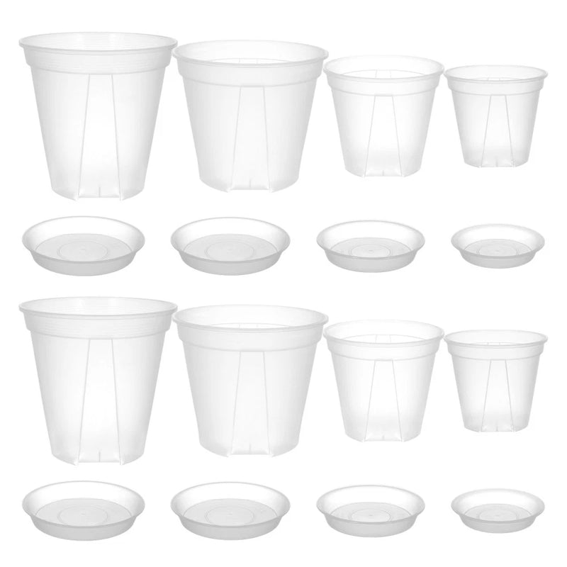 8pcs Plant Pots: Airy Plastic Flower Pots - Thickened Garden Planters For Garden Plants