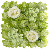Artificial Rose Floral Wall 35x35cm for Wedding Photography Props Home Display Green Plant