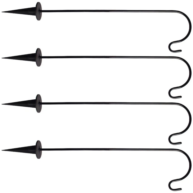 4 Pcs Outdoor Shepherd Hooks Garden Flowerpot Stand Courtyard Hanging Hook Garden Plants