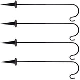 4 Pcs Outdoor Shepherd Hooks Garden Flowerpot Stand Courtyard Hanging Hook Garden Plants