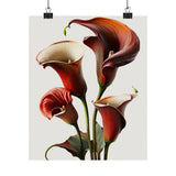 Red Calla Lily Flowers Poster, Red Flower Art Print, Floral Artwork 12 Lily