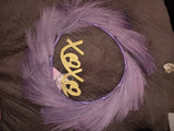 Purple Faux Pampas Wreath Xoxo 6 Inch Pampas Grass