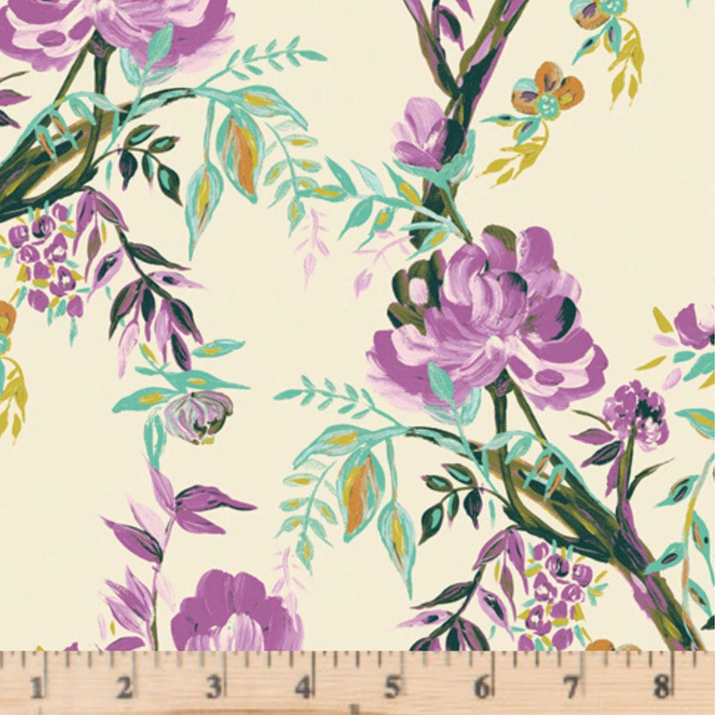 365 Fifth Avenue Betty Ann's Charm  AGF 85841 Cotton Fabric half yd cont cuts Flowering Plants