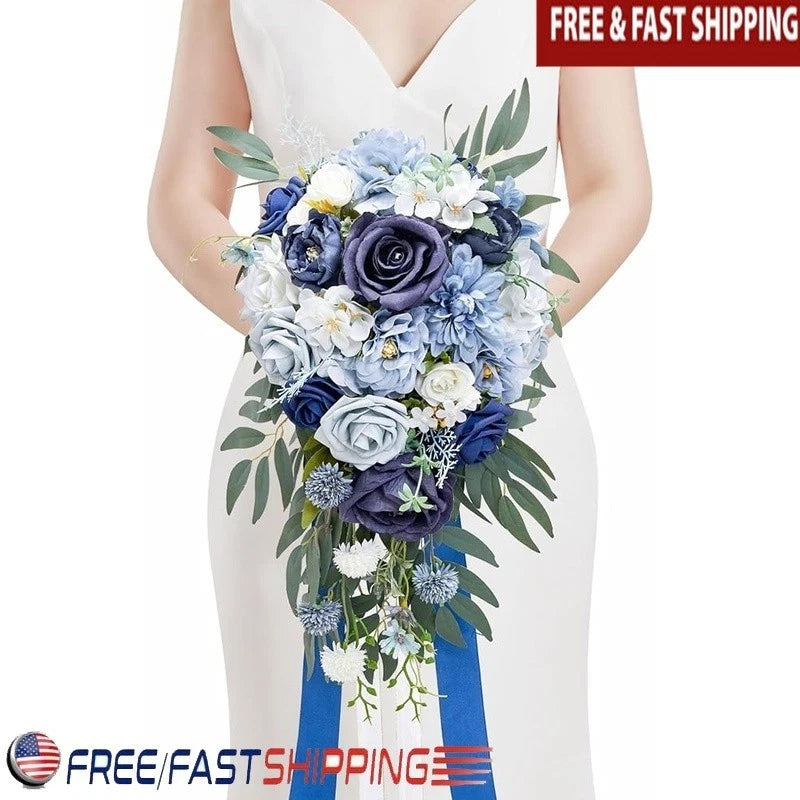 Artificial Wedding Bouquet Silk Floral Arrangement Bridesmaids & Events New Bouquet