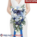 Artificial Wedding Bouquet Silk Floral Arrangement Bridesmaids & Events New Bouquet