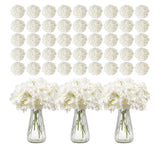 VEVOR Artificial Flowers 305 pcs Real Looking White Silk Fake Hydrangea w/Stems Hydrangea