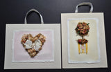 Vintage Lot of 2 Emily Klopp Signed Lot of 2 Dried Botanical Arts w/watercolor Dried Flower