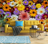 3D Sunflower Flower ZHUA580 Wallpaper Wall Murals Removable Self-adhesive Zoe Sunflower