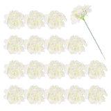 30Pcs Hydrangea Artificial Flowers, Fake Hydrangea Flowers with Stems, Cream Hydrangea