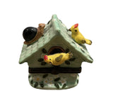 Birdhouse Daisy Flowers Porcelain Hinged Trinket Box Yellow Birds Turtle 2.5Ó Sunflower