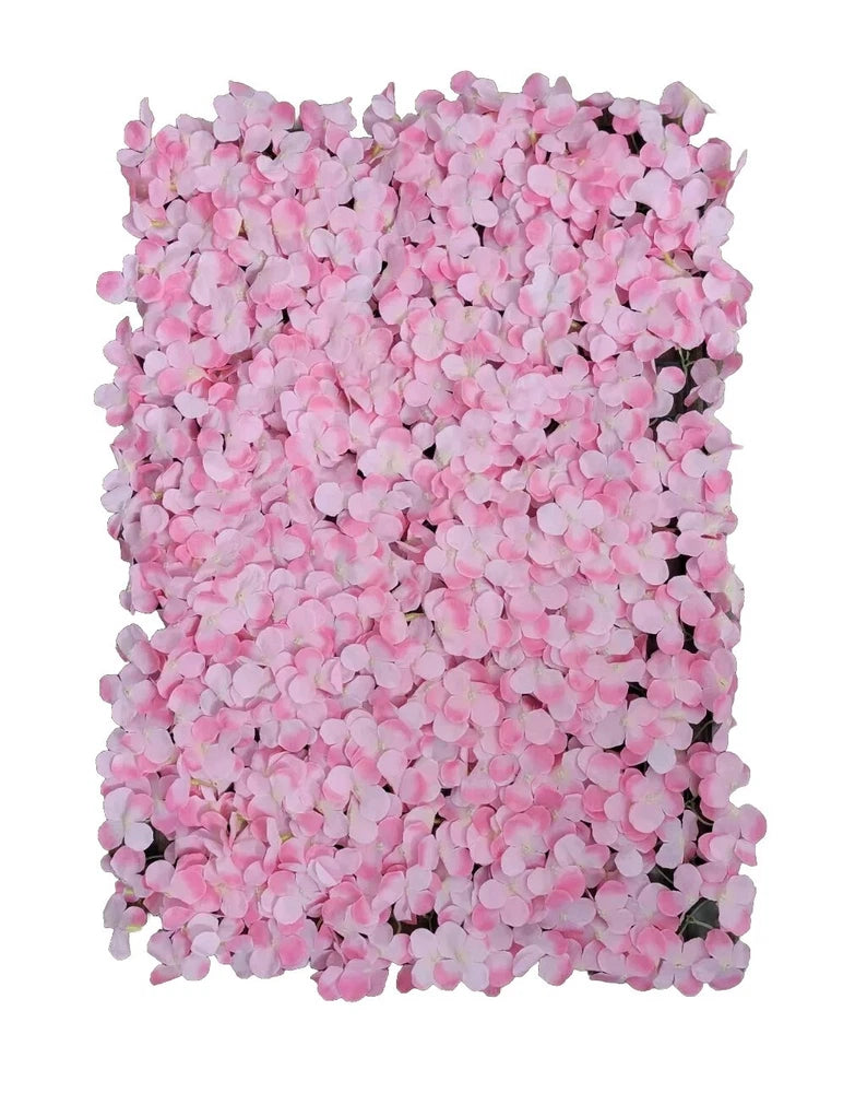 7 PCS Artificial Silk Flower Wall Panel Floral Backdrop Party Wedding Decoration Hydrangea
