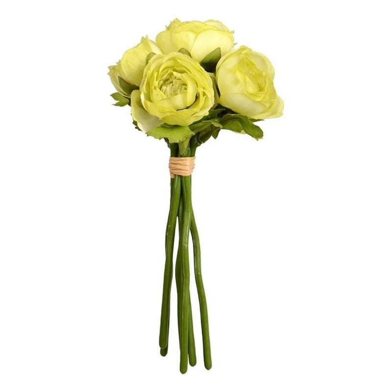 Vickerman 9" Plastic Artificial Mini Spring Ranunculus Spray in Green (Set of 3) Ranunculus
