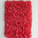 4 Red Roses and Hydrangea Flowers Mat Wall Backdrop Panels Wedding Decorations Hydrangea