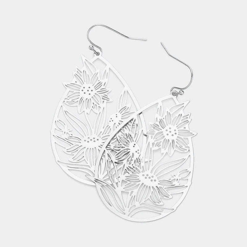 Filigree sunflower earrings Sunflower