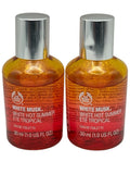 Lot of 2 The Body Shop White Musk WHITE HOT SUMMER Eau De Toilette Spray 1.0 oz EDT
