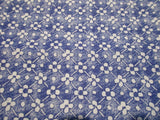 Diamond Floral Blue Cotton Fabric - Keepsake Calico  BTY - OEKO-TEX Flowering Plants