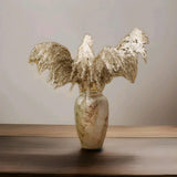 Ceramic Flower Vase Rustic Farmhouse Decor, 9.3 Inch Vintage Pampas Grass Vase Pampas Grass