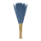 30pcs Dried Faux Pampas Grass 21" Artificial Pampas Grass Decor Blue Pampas Grass