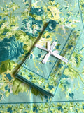 New W Tag April Cornell Cloth Set/4 Dinner Napkins ~ CottageRose Turquoise 20x20 Roses