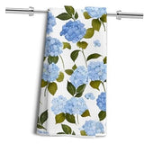 Blue Hydrangea Flower Floral Kitchen Towels _Blue Hydrangea Blue and White-2 Hydrangea