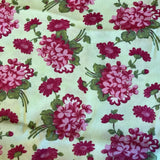 Fruit Cocktail Red Magenta Flowers Hydrangea Green ChloeÕs Closet 2 Yards Hydrangea